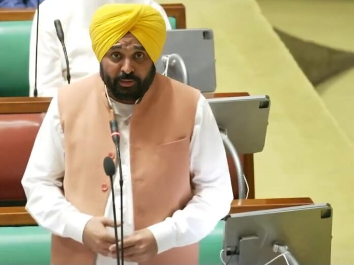 CM Bhagwant Mann during a Special Session to Discuss The Ongoing Dispute Over Water Sharing