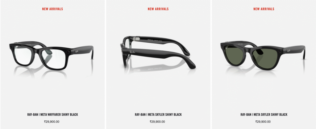 Ray-Ban Meta Smartglasses Catalogue on india.ray-ban.com