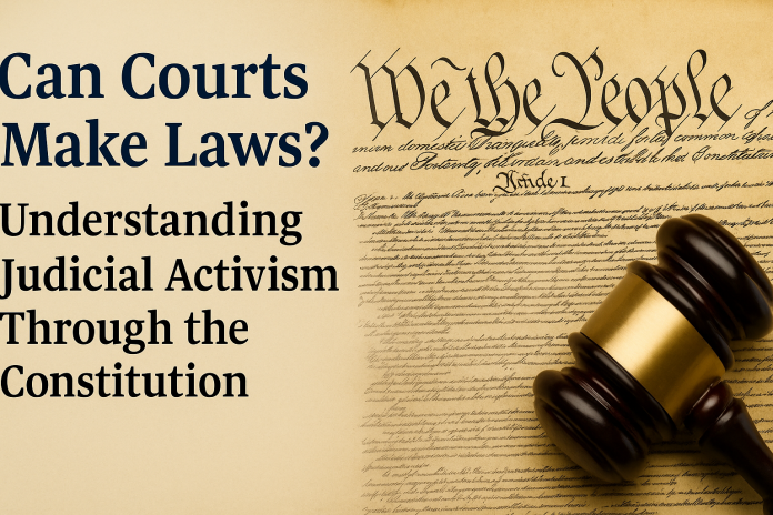 Courts interpret laws, sometimes shape them too.