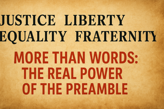 Preamble’s values guiding India’s democratic journey forward.