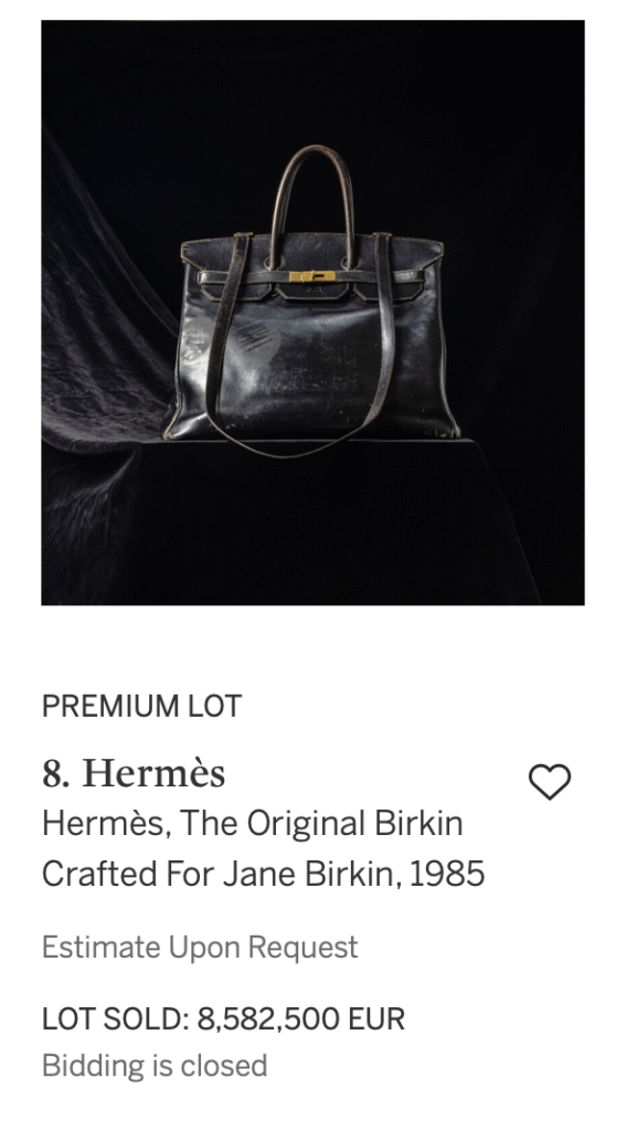 Jane Birkin’s Iconic Hermès Handbag Sells For $10 Million | PMN Patralok