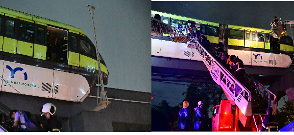 Mumbai Monorail Stalled-Passengers Rescued Mumbai Monorail Stalled-Passengers Rescued | PMN Patralok