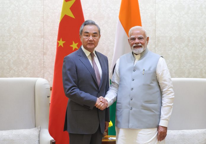 Chinese Foreign Minister Mr. Wang Yi calls on PM Narendra Modi, in New Delhi on August 19, 2025