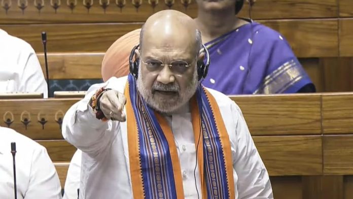 Home Minister Amit Shah speaks in the Lok Sabha on August 20, 2025