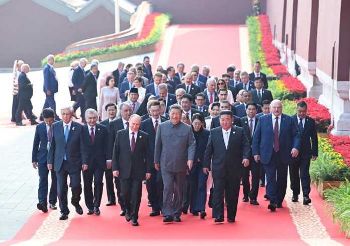 Xi Jinping leads Vladimir Putin, Kim Jong-un, and other global leaders on the red carpet at Tiananmen Square during China’s 2025 military parade | PMN Patralok