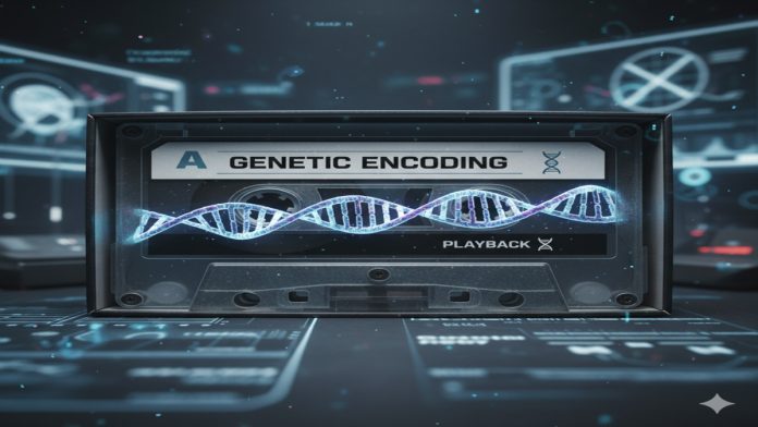 Data storage using DNA as a cassette tape.