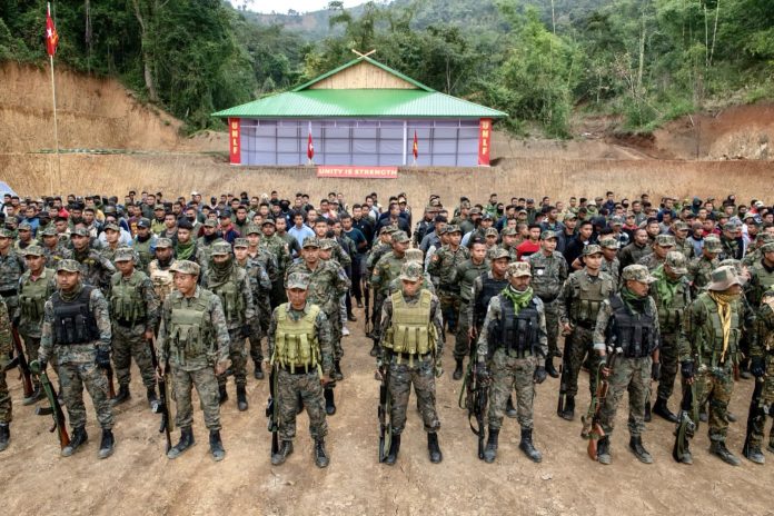 Kuki-Zo cadres assembled at a designated camp as part of the Suspension of Operations (SoO) framework, ahead of the relocation process mandated under the new tripartite agreement.