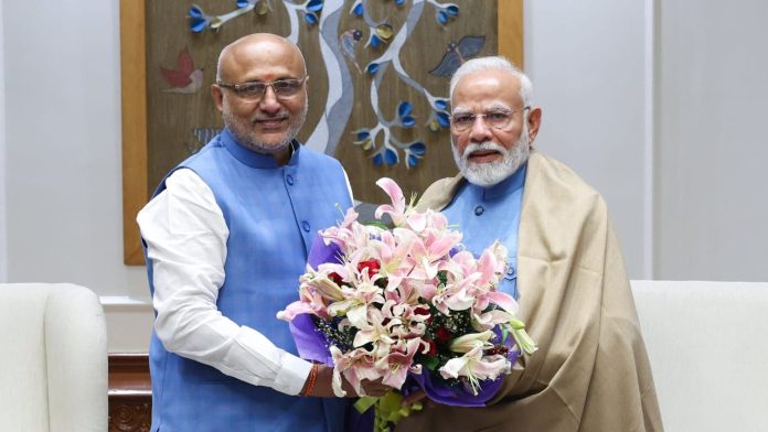 CP Radhakrishnan elected as the 15th Vice President of India. image credits: X/ @CPRguv